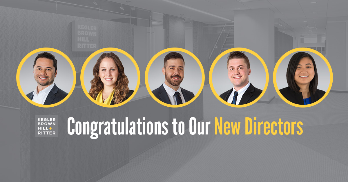 Kegler Brown Announces the Selection of Three New Directors