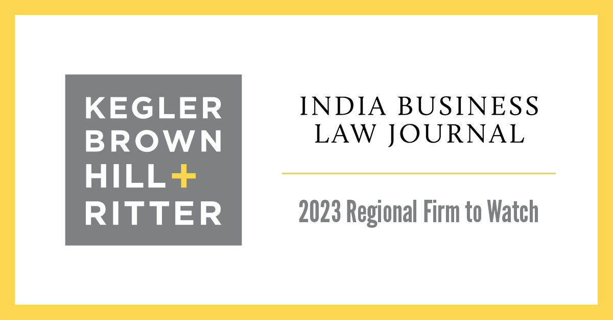 Kegler Brown Honored as a 2023 ‘Regional Firm to Watch’ by India ...